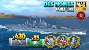 Cruiser Des Moines: Thriller in Ranked battle - World of Warships
