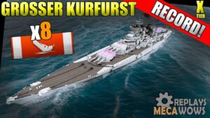 Grosser Kurfürst 8 Kills & 191k Damage | World of Warships Gameplay 4k
