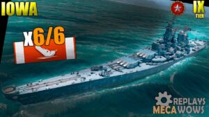 Iowa 6/6 Kills & 184k Damage | World of Warships Gameplay 4k