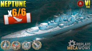Neptune 6/6 Kills & 209k Damage | World of Warships Gameplay 4k