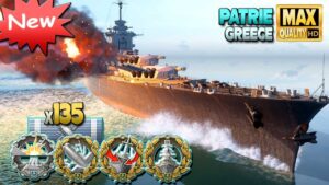 Patrie: New French battleship on map Greece - World of Warships