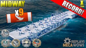 RECORD Midway 9 Kills & 218k Damage | World of Warships Gameplay 4k