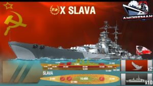 Slava Rosyjski pancernik tier X World of warships (wows)