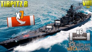 Tirpitz B 7 Kills & 154k Damage | World of Warships Gameplay 4k