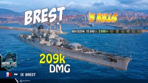 Croiseur Super Lourd Brest - 209k - 5 Kills - World of Warships