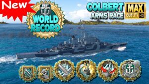 Cruiser Colbert: World record on map Hotspot (AR) - World of Warships
