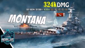 Cuirassé Montana - 324k - 6 Kills - World of Warships