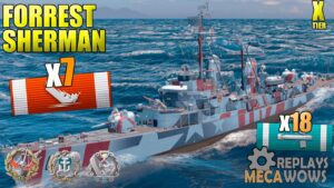 Forrest Sherman 7 Kills & 164k Damage | World of Warships Gameplay 4k