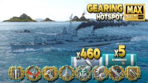 Gearing: 10 destroyers & 4 submarines in one game - World of Warships