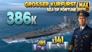 Grosser Kurfürst: Agent [OO7] on map Sea of Fortune - World of Warships