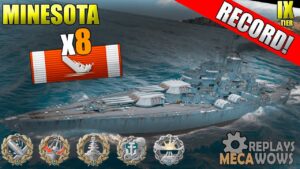 Minnesota 8 Kills & 181k Damage | World of Warships Gameplay 4k