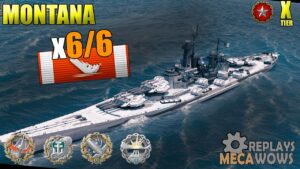 Montana 6/6 Kills & 233k Damage | World of Warships Gameplay 4k