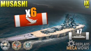 Musashi 6 Kills & 171k Damage | World of Warships Gameplay 4k