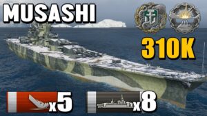 Musashi: Hits like truck - World of Warships