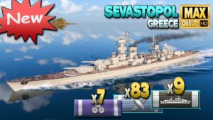 NEW Cruiser Sevastopol on map Greece - World of Warships