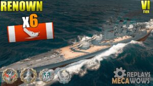 Renown 6 Kills & 128k Damage | World of Warships Gameplay 4k