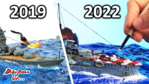 LA + DIFÍCIL!!  He vuelto a hacer mi Escultura Diorama World of Warships de Plastilina | DibujAme Un