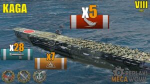 Aircraft Carrier Kaga 5 Kills & 152k Damage | World of Warships Gameplay