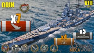 Battleship Odin 7 Kills & 189k Damage | World of Warships Gameplay