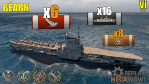 Béarn 6 Kills & 137k Damage | World of Warships Gameplay