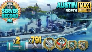 Cruiser Austin: NA server, record damage - World of Warships