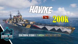 Cuirassé Hawke - 200k - 7 Kills - World of Warships