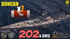 Duncan 7 Kills & 202k Damage | World of Warships Gameplay