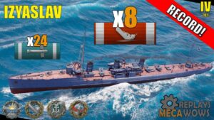 Izyaslav 8 Kills & 106k Damage | World of Warships Gameplay