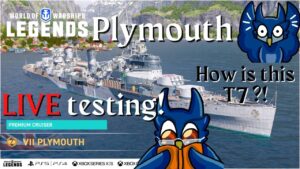Plymouth in World Of Warships legends Live Testing!