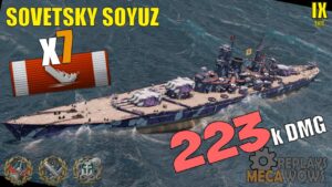 Sovetsky Soyuz 7 Kills & 223k Damage | World of Warships Gameplay