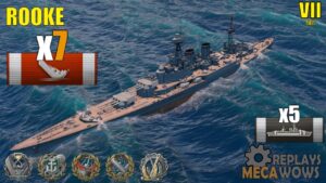 World of Warships Rooke - 7 Kills & 167k Damage