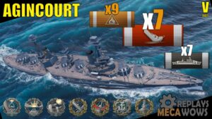 Agincourt 7 Kills & 157k Damage | World of Warships Gameplay