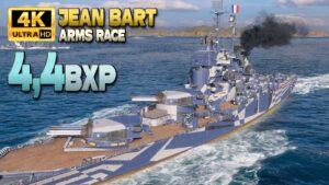 Battleship Jean Bart: 4,4 base xp game - World of Warships