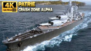 Battleship Patrie: Huge damage on map Crash Zone Alpha - World of Warships