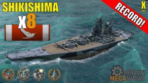 Battleship Shikishima 8 Kills & 163k Damage | World of Warships Gameplay