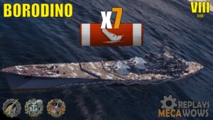 Borodino 7 Kills & 132k Damage | World of Warships Gameplay