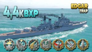 Cruiser Edgar: That escalated fast on map Trap - World of Warships