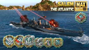 Cruiser Salem: 3,4sec reload for a huge game - World of Warships