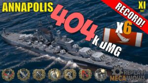DAMAGE RECORD! Annapolis 6 Kills & 404k Damage | World of Warships Gameplay