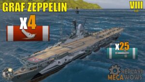 Graf Zeppelin 4 Kills & 149k Damage | World of Warships Gameplay