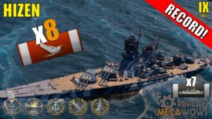 Hizen 8 Kills & 182k Damage | World of Warships Gameplay