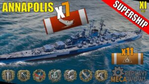 SUPERSHIP Annapolis 7 Kills & 252k Damage | World of Warships Gameplay