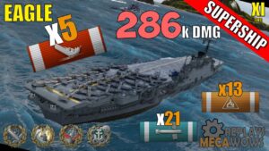 SUPERSHIP Eagle 5 Kills & 286k Damage | World of Warships Gameplay