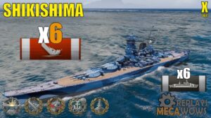 Shikishima 6 Kills & 266k Damage | World of Warships Gameplay