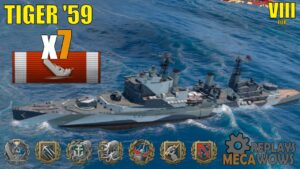 Tiger '59 7 Kills & 125k Damage | World of Warships Gameplay