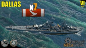 Cruiser Dallas 7 Kills & 44k Damage | World of Warships Gameplay