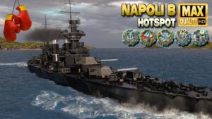 Cruiser Napoli B: Aggressive push on map Hotspot - World of Warships