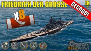 Friedrich der Grosse 8 Kills & 315k Damage | World of Warships Gameplay
