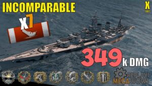 Incomparable 7 Kills & 349k Damage | World of Warships Gameplay