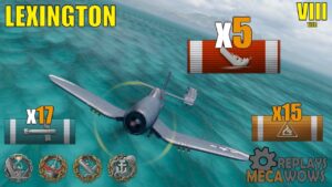 Lexington 5 Kills & 207k Damage | World of Warships Gameplay